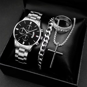 Reloj de Pulsera Analógico de Cuarzo de Acero Inoxidable, Joyería de Moda de Lujo al por Mayor, Clásico Dorado para Hombre, Ginebra - Product Image 6