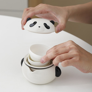 Juego de Té de Viaje de Cerámica Moderna Ecológica, Marca ODM/OEM, Portátil para Acampar al Aire Libre, Una Tetera y Tres Tazas, Taza <span class=keywords><strong>Express</strong></span> para Té - Product Image 3