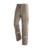 Pantalon de travail unisexe robuste en coton respirant avec bandes réfléchissantes pour atelier, OEM/ODM