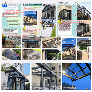 หลังคาโพลีคาร์บอเนตกันน้ำพร้อมโครงอะลูมิเนียมสำหรับระเบียง ลานบ้าน หรือเฉลียงกลางแจ้ง ป้องกันแดดและฝน - Product Image 2