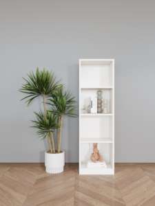 Étagère à livres blanche personnalisée, étagère en bois, bibliothèque murale avec échelle - Product Image 1