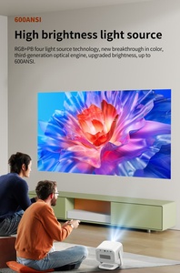 Mini Proyector de Video S7 Android 11 600ANSI Lúmenes 4K 3D Compatible con <span class=keywords><strong>Google</strong></span> TV Karaoke Portátil para Cine en Casa - Product Image 5