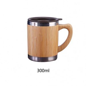 Premium Bamboo Thermos 500ml Travel <b>Insulated</b> Thermos <b>Mug</b> for Water Coffee Tea with Custom LOGO - Product Image 4