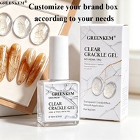 Vernis Gel Craquelé Transparent 20ML à Séchage à l'Air pour Nail Art Tendance Effet Craquelé Naturellement Glacé Sans TPO HEMA