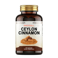 ONEHEALL Capsules de Cannelle de Ceylan : Soutien Énergétique pour Adultes, Extrait Herbal