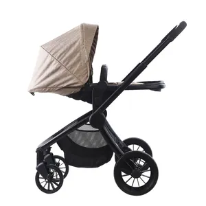 De gros 3 1 landau-Haute Qualité de Luxe En Cuir carrinho de bebe 3 em 1 réversible poussette poussettes