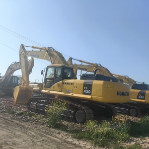 Excavadora de cadenas Komatsu PC450 usada, una excavadora hidráulica grande original japonesa de 45 toneladas con pocas horas de trabajo, adecuada para - Product Image 1