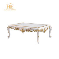 Fournisseur d'usine, canapé inclinable en tissu royal de style américain en bois de teck massif, meubles de chambre à coucher, ensembles de chambre à coucher en or antique