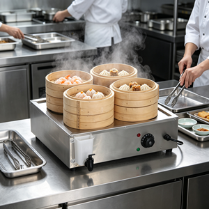 Équipement de cuisson vapeur rapide en acier inoxydable pour les pattes de poulet, les crevettes, les raviolis, restaurant chinois - Product Image 3