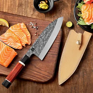 XINZUO-cuchillo afilado de acero de Damasco, 110 capas, japonés, hecho a mano, para cocina, regalos