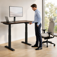 Bureau assis-debout intelligent anti-collision avec fonction inversée pour une sécurité accrue