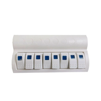 Panneau d'interrupteurs à bascule blanc pour bateau, 8 interrupteurs marche/arrêt, LED bleue, 120 mm, 12-24V, pour caravane