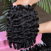 Fornitore all'ingrosso di extension per capelli umani vergini vietnamiti, a onda profonda, a doppia trama, con cuticole allineate, colore nero naturale