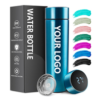 Botol Air Pintar Mewah Grosir 500Ml, Termos Pintar, Flask Vakum Stainless Steel, Termos Digital dengan Layar Temperatur