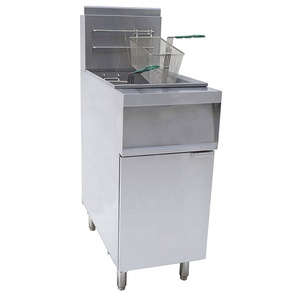 Friggitrice Professionale a Gas da Pavimento, <span class=keywords><strong>Vasca</strong></span> Singola con 2 Cestelli, Certificata ETL per Ristoranti e Fast Food GF122K - Product Image 3