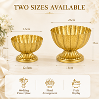Vase Moderne Doré en Métal pour Centre de Table de Mariage, Décoration Florale pour Fête et Événement