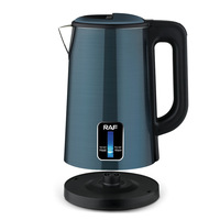 Bouilloire électrique 2000W en acier inoxydable, compatible normes US 110V et UE, avec carafe thermique domestique de 2000ml