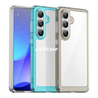 Lichicase Touches indépendantes pures et lumineuses Protection de la caméra Accessoire mobile pour coque de téléphone transparente Samsung F07