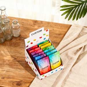 Food Grade Custom Kraft <b>Paper</b> Display <b>Cardboard</b> Display Box Mylar Candy Bags Set For Business Custom - Product Image 4