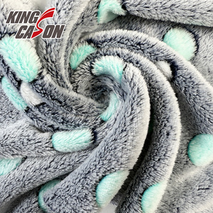 Kingcason Nhà Sản Xuất Bán Buôn Thân Thiện Với Môi Thanh Lịch Polyester Đầy Màu Sắc Keo In <span class=keywords><strong>Flannel</strong></span> Lông Cừu Vải Cho Chăn - Product Image 5