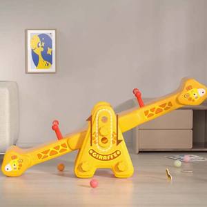 Équipement de balançoire en plastique de conception de <span class=keywords><strong>girafe</strong></span> d'animal mignon de haute qualité pour la maternelle préscolaire petite balançoire extérieure pour des enfants - Product Image 5