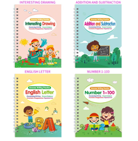 Cahier d'écriture éducatif pour enfants Groove Calligraphy, impression offset, reliure spirale, papier durable, livres pour enfants