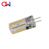 Lámpara LED G4 Tipo Maíz, 12V AC/DC, 63 LED 3014, 2.2W, 220 Lúmenes, Regulable, para Uso en Interiores, Silicona