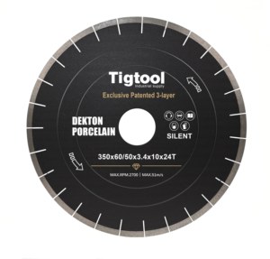 光滑无毛刺 Tigtool 14 英寸/350 毫米双步静音切割锯片 Dekton/陶瓷/烧结石 - Product Image 1