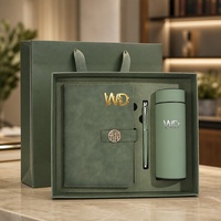 Set de Regalo Corporativo de Acero Inoxidable y Cuero PU, Batería Externa de 10000mAh con Logotipo Personalizado, Artículos de Regalo al por Mayor para Empresas