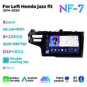 Navifly Âm Thanh Xe Hơi Đầu Đơn Vị Stereo Cho Trái Honda Jazz Phù Hợp Với 2014 2020 Bản Đồ GPS FM AM Đài Phát Thanh Dab + DSP Âm Thanh Máy Nghe Nhạc <span class=keywords><strong>Micro</strong></span> Điện Thoại Bt - Product Image 5