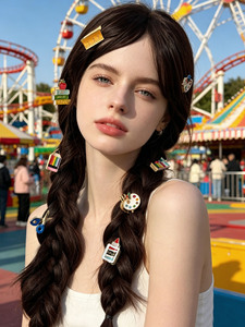 Fermagli per capelli mini in lega di zinco all'ingrosso, design cancelleria per il ritorno <span class=keywords><strong>a</strong></span> scuola, graziose forcine smaltate per regali agli studenti, accessorio per capelli - Product Image 5