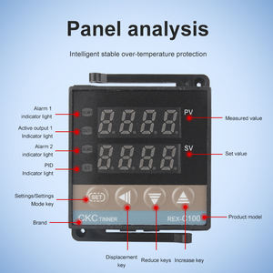 REX-C100 1 Alarm evrensel giriş K J Pt100 N dijital yeni 220v kalıp sıcaklık kontrolü - Product Image 3