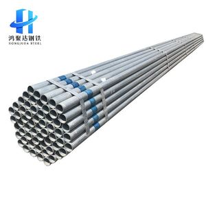 Tubo de Acero Galvanizado EN 10255 de Calibre Grueso Roscado para Tuberías de <span class=keywords><strong>Gas</strong></span> y Accesorios de Plomería - Product Image 1