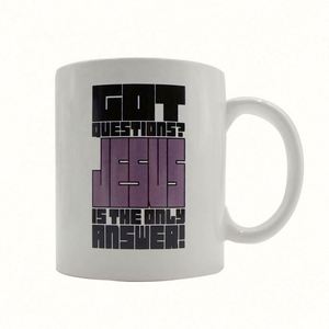 Tasses à thé et à café en céramique blanches et brunes personnalisées en usine, articles promotionnels avec logo imprimé - Product Image 1