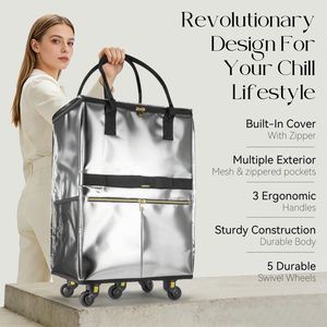 Carrito de Compras Plegable de 65L con 4 Ruedas, Personalizable con Logotipo, Económico, de Plástico, para Supermercado - Product Image 2