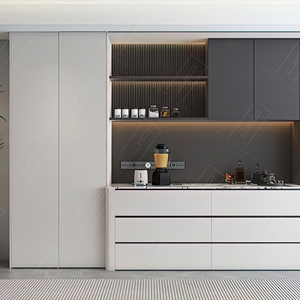 <span class=keywords><strong>Buffet</strong></span> Minimaliste Bicolore Écologique et Durable avec Portes et Tiroirs à Fermeture Douce pour Maison et Appartement Modernes - Product Image 5