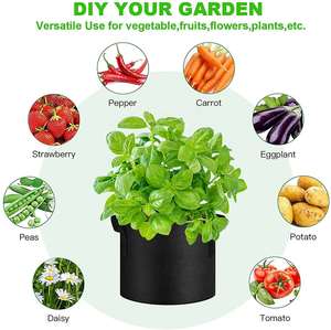 Sacs de culture pour plantes personnalisés, 5 gallons, résistants, épais, non tissés, avec poignées - Product Image 6