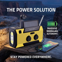 Radio AM/FM NOAA pour la saison des ouragans, équipement de survie en cas de catastrophe, outil portable de secours domestique en cas de panne de courant, batterie externe 5000 mAh