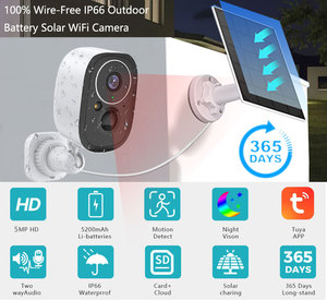 GlomarketTuya 3MP WiFWiFi Security <b>Camera</b> with PIR Motion Detection, Two-Way Audio, Cloud 5200mAh Battery for Home Outdoor - Product Image 1