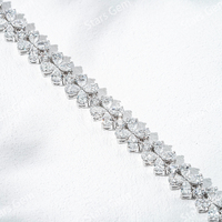 Starsgem – Ensemble de bracelets en or blanc 18 carats avec diamants de laboratoire au design élégant, prêts à être expédiés, pour mère et fille – Vente en gros