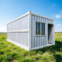 Villa conteneur préfabriquée moderne entièrement équipée, pliable, prête à l'emploi, petite maison modulaire, gîte, bureau, entrepôt