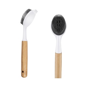 ที่ปาดน้ำพลาสติกขนาดเล็ก รุ่น TPR & Bamboo Series สำหรับกระจกห้องอาบน้ำและพื้น - Product Image 1