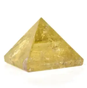 Wholesale Natural Yellow crystal Healing Clear Citrine Crystal Pyramid for decoration