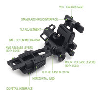 Système de montage tactique léger et réglable Sotac en aluminium pour casque, compatible avec les caméras de vision nocturne PVS15 PVS18 (monture queue d'aronde)