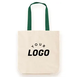 printable logo sublimation tote bags blank customizable Size solid color canvas tote bag cotton plain canvas shoulder bag mini