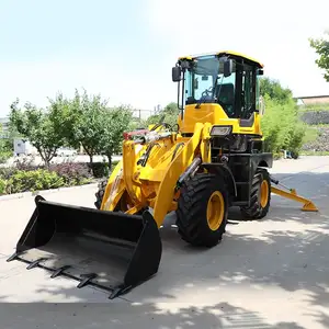 Fábrica China Wheel Drive Loader CE/EPA Kubota maquinaria agrícola Retroexcavadora retroexcavadora con accesorios