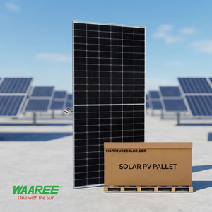 Panneaux solaires bifaciaux Waaree 575W, palette de 31 panneaux, grade B, utilisés pour la rénovation/amélioration - Product Image 2