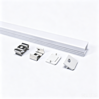 Profilé en aluminium pour bande LED, sur mesure, en extrusion 6063, encastré ou monté en surface, pour éclairage LED le plus vendu