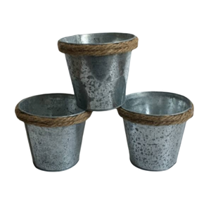 SEAU ÉLÉGANT MAISON ET JARDIN DÉCORATIF DE BONNE QUALITÉ POTS DE FLEURS SEAU MÉTAL FLEUR VINTAGE - Product Image 2