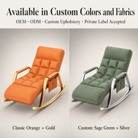 Fauteuil relaxant ergonomique en cuir, canapé paresseux, chaise inclinable de loisirs à bascule